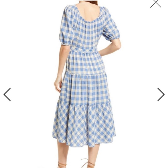 FRNCH Victoire Cutout Woven Gingham Dress - Picture 2 of 11